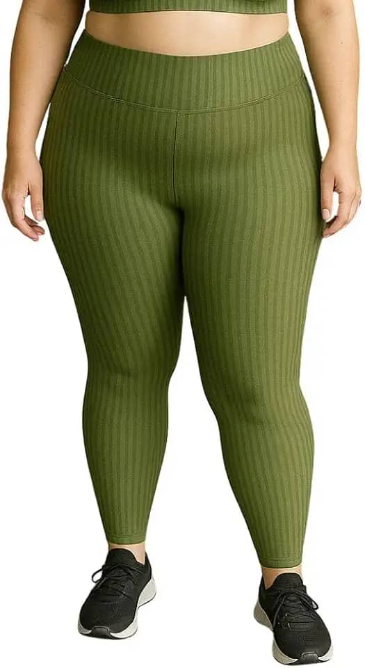 Calça Legging Fitness Plus Size Cirrê 3D Feminina Leg Grande para Academia Cintura Alta Laura 46 48 e 50