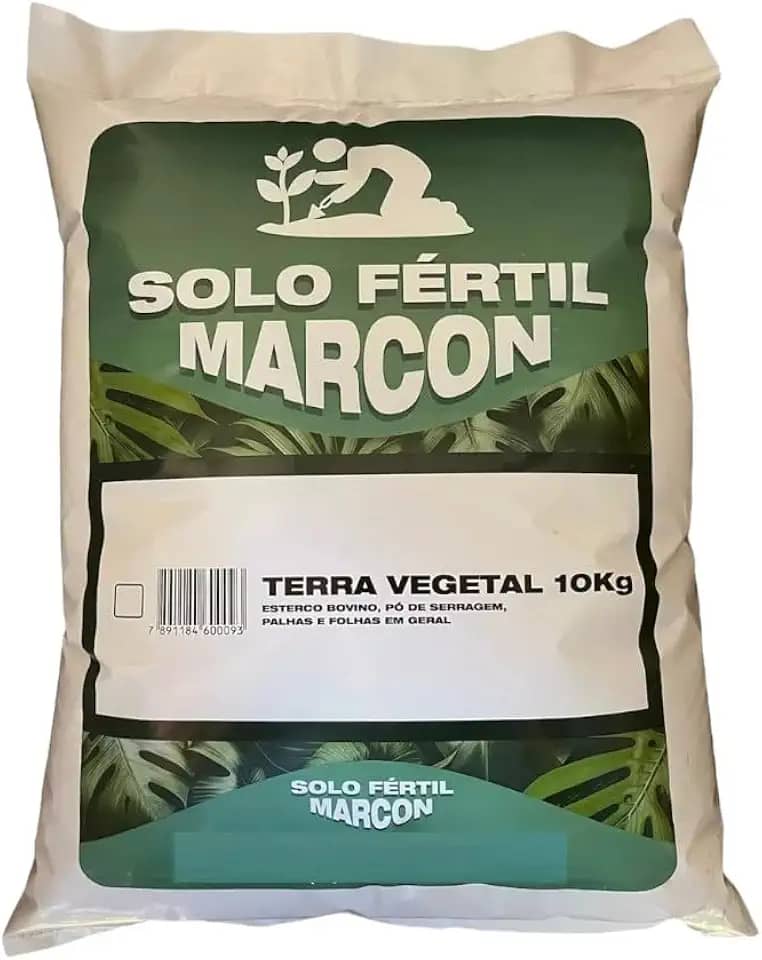 Terra Vegetal 10kg Orgânica Para Plantas Jardins Horta E Vasos