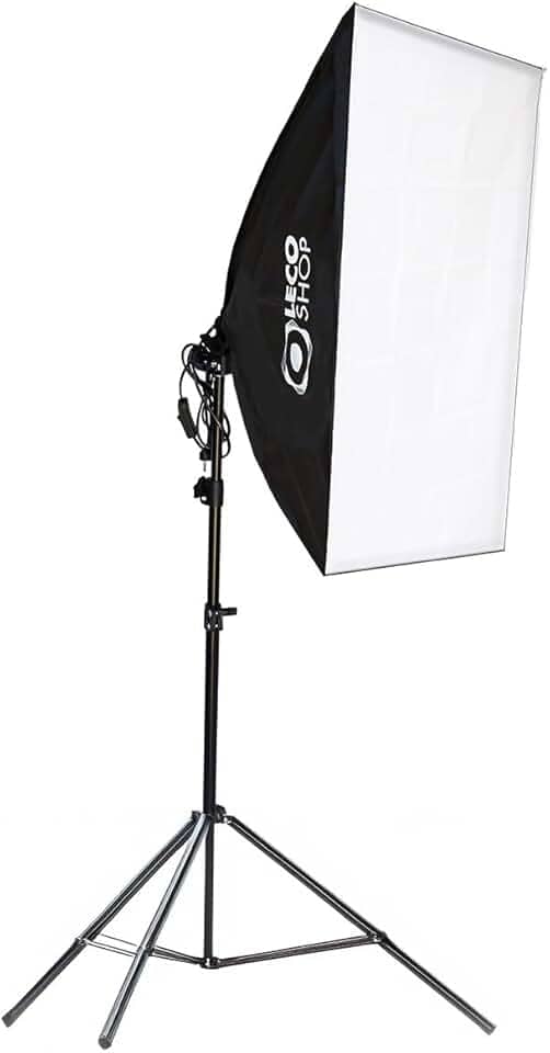 Kit Softbox Fotográfico 50x70cm com Tripé Ajustável 2m – Iluminação Contínua Profissional para Estúdio, Fotografia, Vídeo, YouTube, Lives e Maquiagem