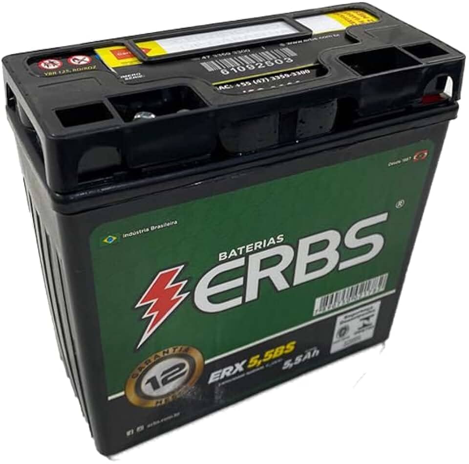 Bateria para Motos Yamaha YBR ou XTZ 125. RD 135, 5.5 Ah 12V SELADA