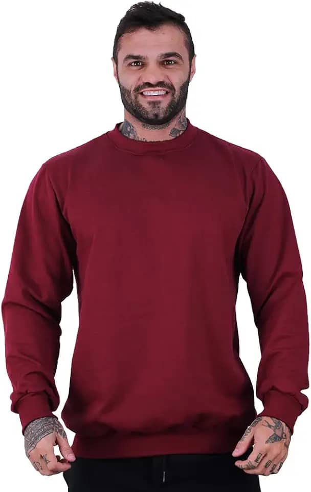 Blusa Moletom Basic MXD Conceito Sem Touca Academia Fitness Casual Lisa Sem Estampa