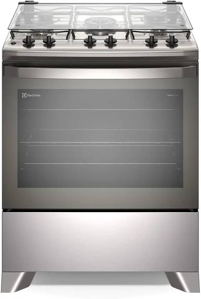 Fogão Electrolux 5 bocas Efficient com PerfectCook Cinza FE5IC