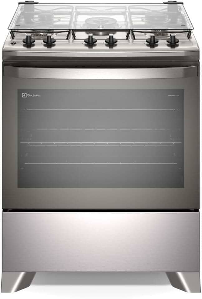 Fogão Electrolux 5 bocas Efficient com PerfectCook Cinza FE5IC