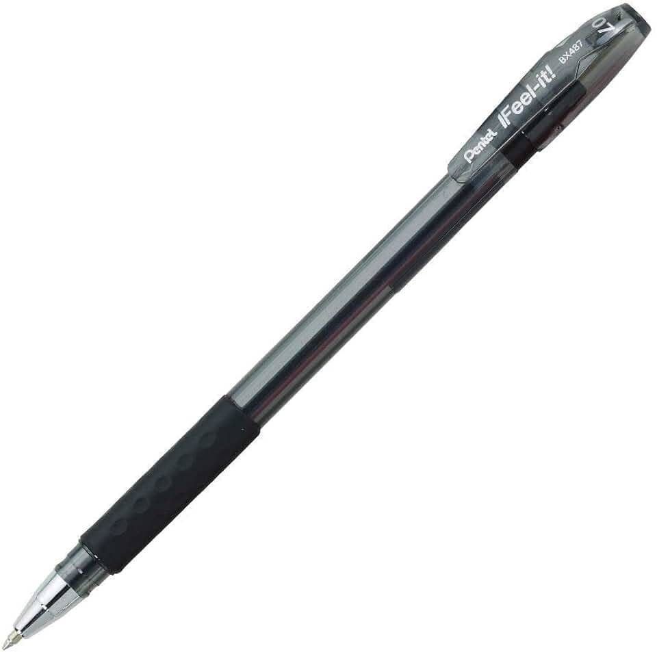 Pentel Caneta Esferográfica Feel It 0.7 mm Preta SM/BX487-A