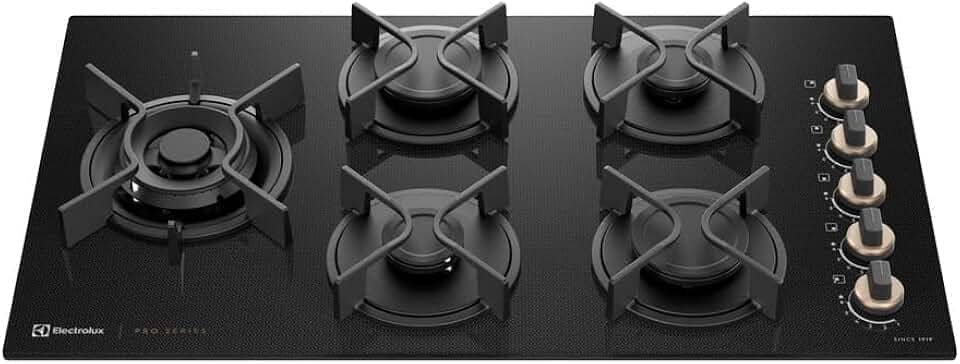 Electrolux Cooktop 5 Bocas a Gás Electrolux Mesa de Vidro Pro Series ChamaPrecisa e Multi Chama (KE5PS) Bivolt