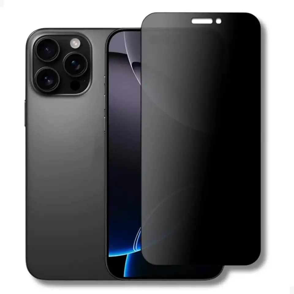 [GL CASES] Pelicula iPhone 16 Pro Max Anti Espião Em Cerâmica Película iPhone 16 Pro Max Privacidade Com Cobertura Total 100% Da Tela Pelicula Privacidade Fosca