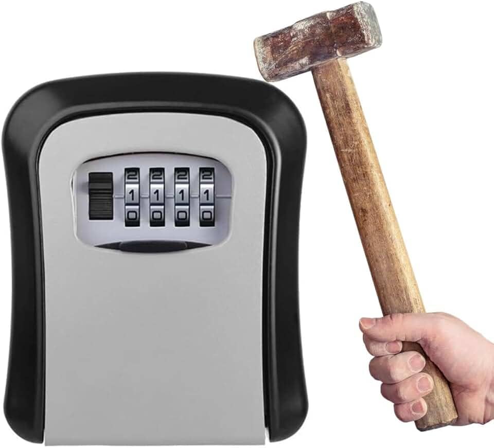 Cofre de Parede para Chaves com Senha – Caixa de Segurança Ideal para Airbnb, Casas de Veraneio e Locação Temporária