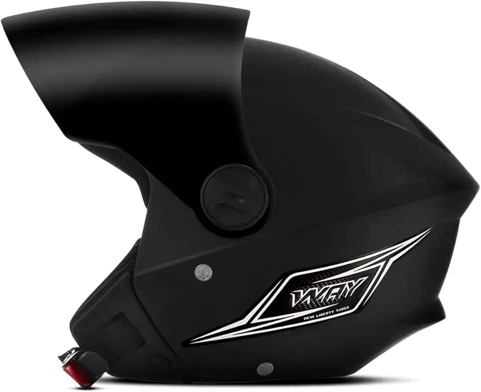 MIXS Capacete Aberto MIXS Way, Viseira Fumê, Preto Fosco, Tam. 56