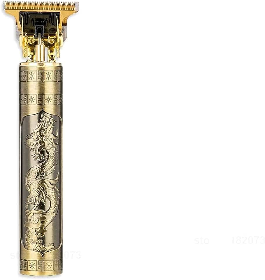 By Máquina Elétrica Masculina Recarregável de Cortar Cabelo e Barbear VINTAGE T9 (USB1 Dragon)