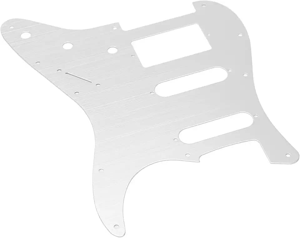 RiToEasysports Protetores Modernos de Liga de Alumínio para Guitarra Pickguard para Ssh-e-guitarra Parte Prata para Guitarristas