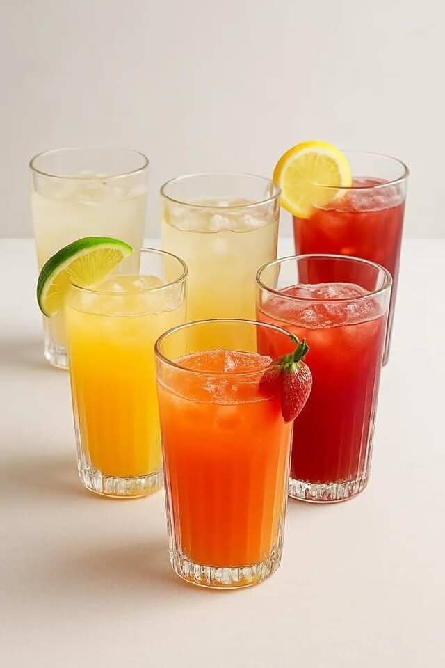 Jogo 6 Copos de Vidro Long Drink 300Ml Transparente Canelado Luxo Para Água Suco E Drinks