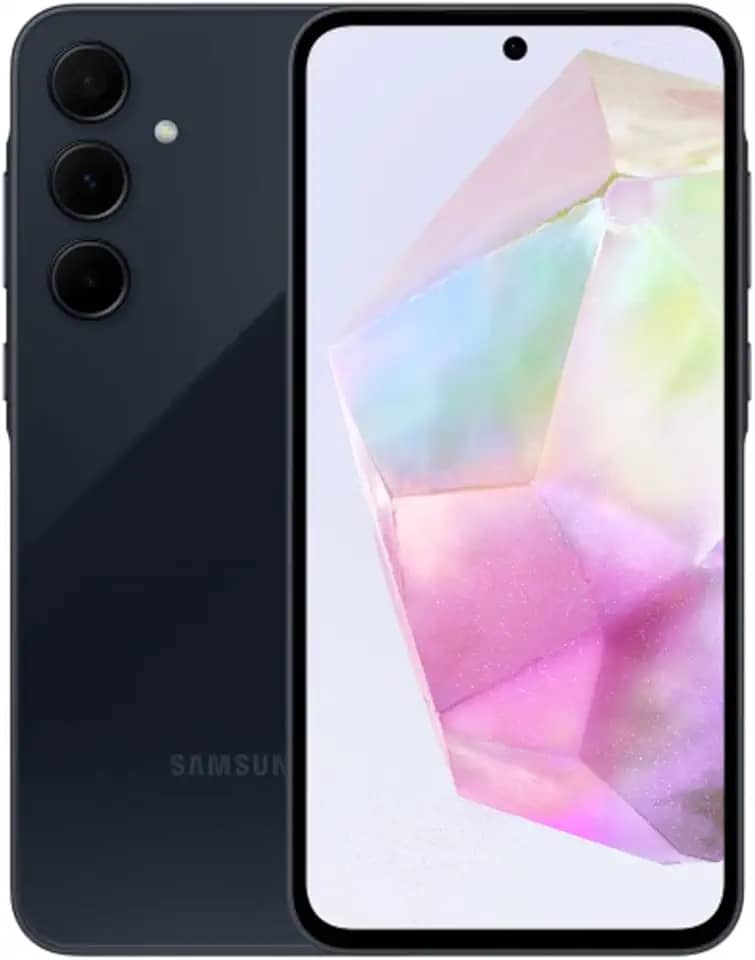Samsung Galaxy A35 5G, Câmera Tripla Traseira de até 50MP, Selfie de 13MP, Nightography, Apagador de objetos, Design em vidro, IP67, Tela Super AMOLED de 6.6' 120Hz Vision Booster, 256GB - Azul Escuro