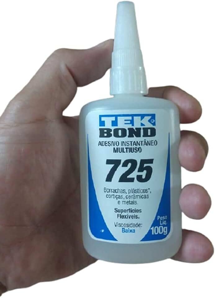 Adesivo Instantaneo TekBond 725, 100g A - Bico Antientupimento, unidade