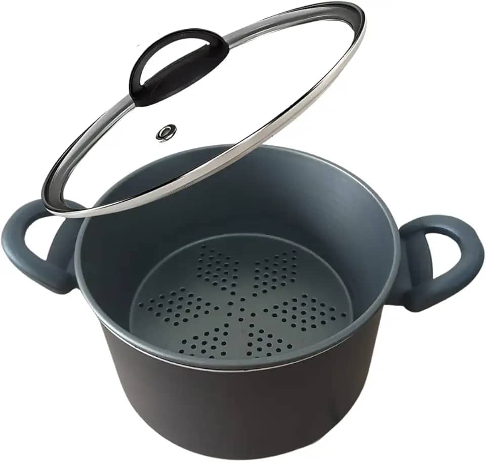 Panela Multiuso Com Forma Antiaderente Cuscuz Legumes Vapor