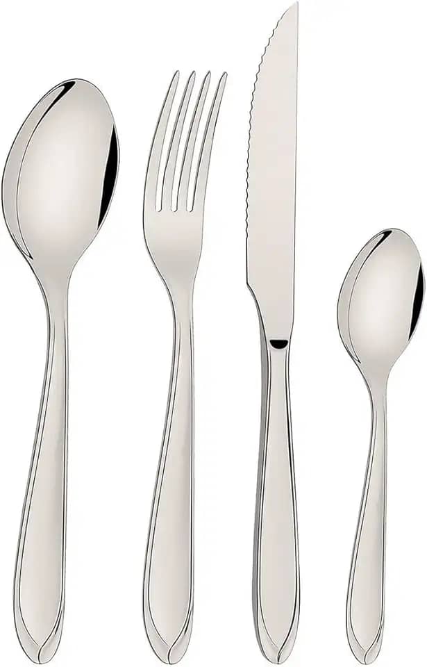 Faqueiro Laguna Aço Inox 32 Peças Serve 8 Pessoas Garfo, Faca, Colher de Sopa, Colher de Chá