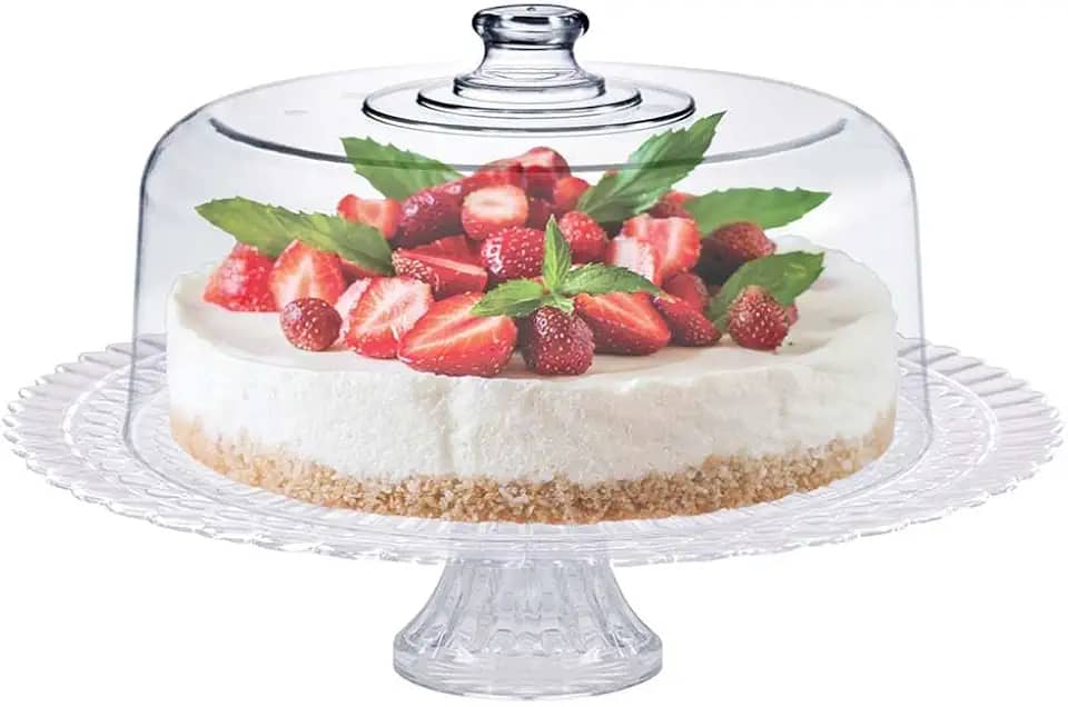 Ruvolo Boleira Verona, Boleira com Tampa Acrílica e Prato de Vidro