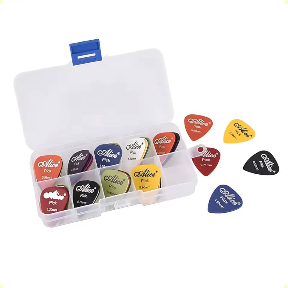 Kit Palheta Alice 20 Unidades Para Guitarra, Violão E Baixo