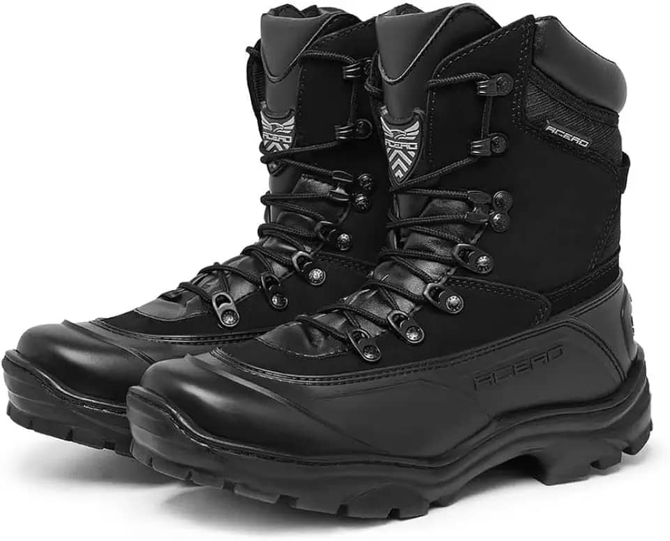 Bota Coturno Militar Tiger Pró, Couro Resistente, Design Tático, Solado Robusto para Uso Militar