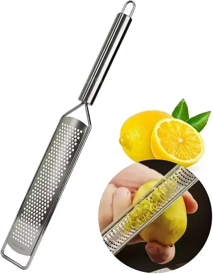 Ralador Zester Profissional Aço Inox Raspas Finas Perfeitas para Limão Laranja Queijo Parmesão e Especiarias