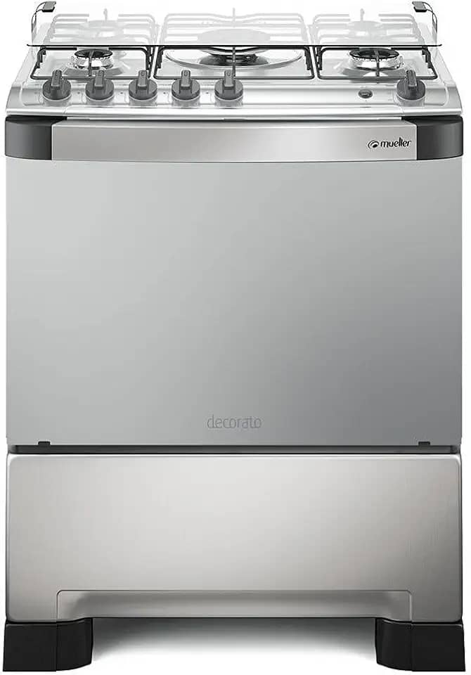 Fogão Mueller 5 bocas Decorato Inox