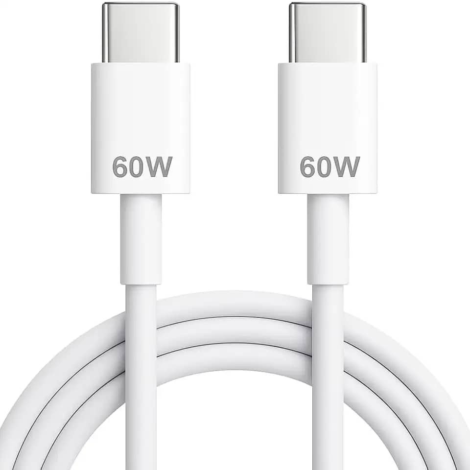 Cabo USB-C para USB-C 60W Turbo1 Metro Carregador Carga Rápida Compatível com Samsung, Motorola, Xiaomi, LG, iPhone, iPads, Tablets e Notebooks, Cabo Reforçado