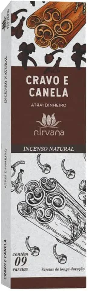 Incenso Nirvana Cravo e Canela - Atrai Dinheiro - 9 Varetas