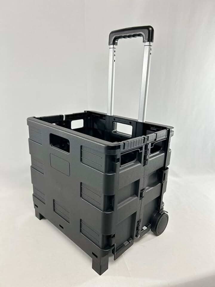 Carrinho de Compras Dobrável VGHome Plástico tipo caixa