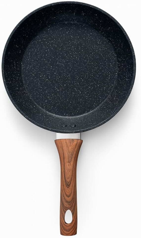 Frigideira Antiaderente de Ceramica 24 cm – Cozinhar e Fritar Saudavel sem oleo, Cabo Resistente Ergonomico, Alta Durabilidade, Para Fogão a Gas, Eletrico e Induçao