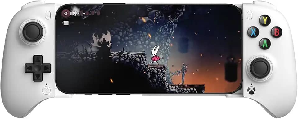 8Bitdo Ultimate Mobile Gaming Controller para iPhone, Apple, Android e Xbox Cloud Gaming, gamepad Bluetooth com joysticks de efeito Hall, 2 botões Pro Back, oficialmente licenciado (branco)