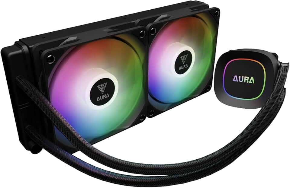 Water Cooler Gamdias Aura GL240 Preto ARGB AMD AM5 Intel LGA 1851
