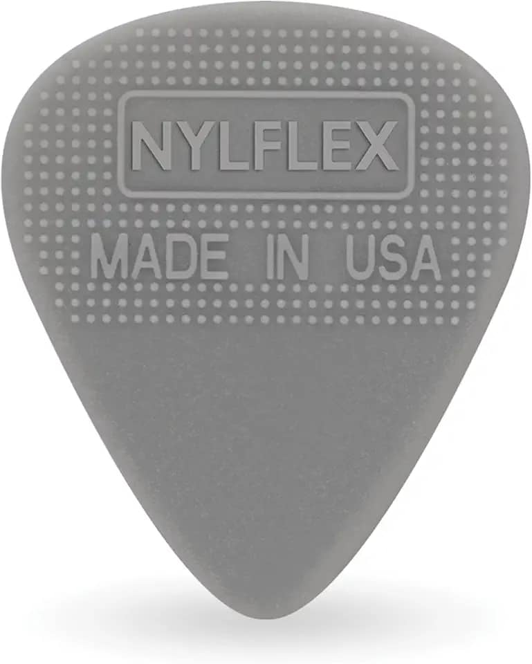 D'Addario Accessories Palhetas de guitarra Nylflex - palhetas de guitarra de nylon com aderência - Ótimo para sons elétricos vintage e dedilhação acústica - pacote com 10, médio (0,75 mm)