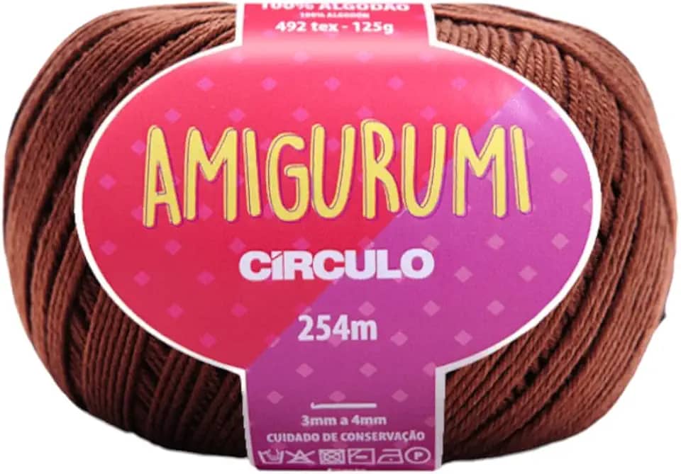 Fio Amigurumi Linha Novelo 254m 125g 7569 BRIGADEIRO