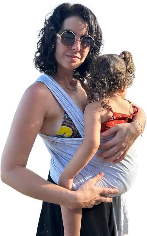 Sling Cinza Algodão - Wrap Sling com Marcação Central