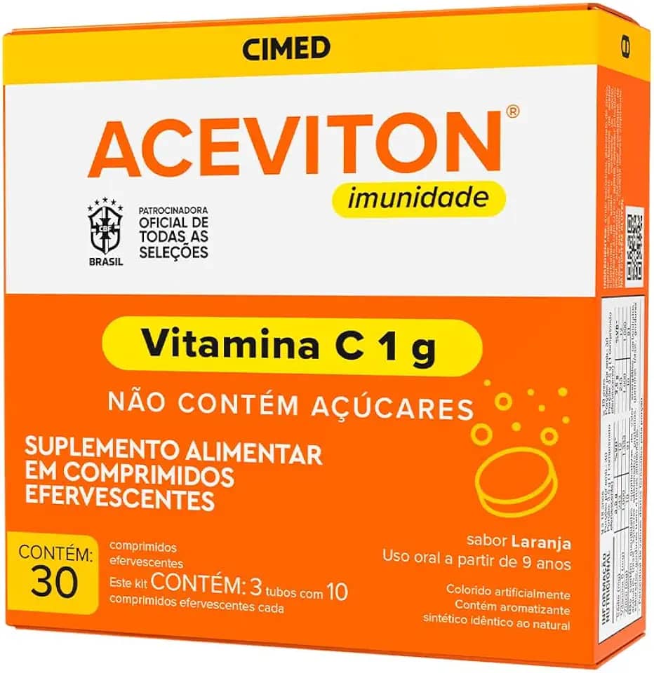 Aceviton Imunidade Vitamina C com 30 Comprimidos Efervescentes