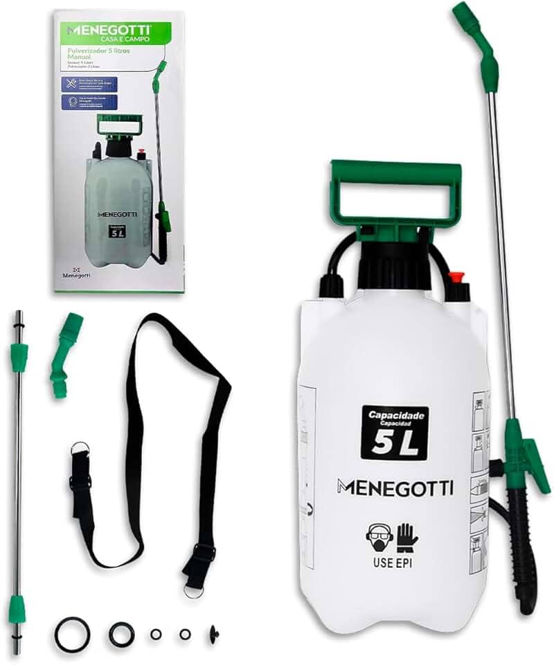 Pulverizador Lateral Manual 5L Menegotti Para Aplicação Defensivos Agrícolas Original - 5L MANUAL
