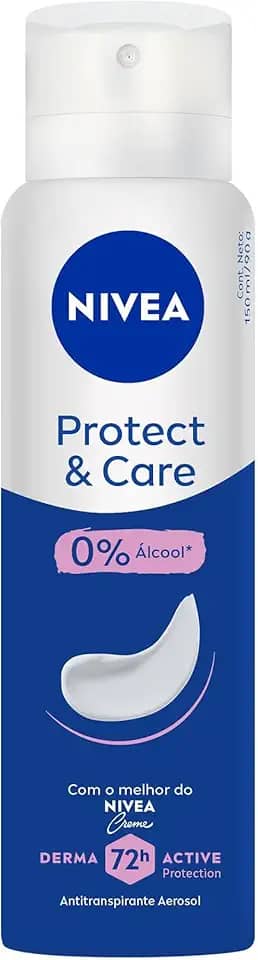 NIVEA Desodorante Aerossol Protect & Care 150ml - O equilíbrio perfeito entre proteção e cuidado para as suas axilas