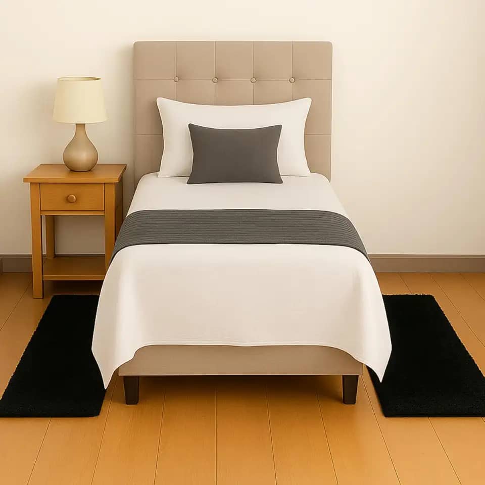 Kit Com 2 Passadeiras Tapete 50x100 17mm Antiderrapante Toque Macio e Visual Moderno Para Corredor Sala Quarto Escritório (PRETO)