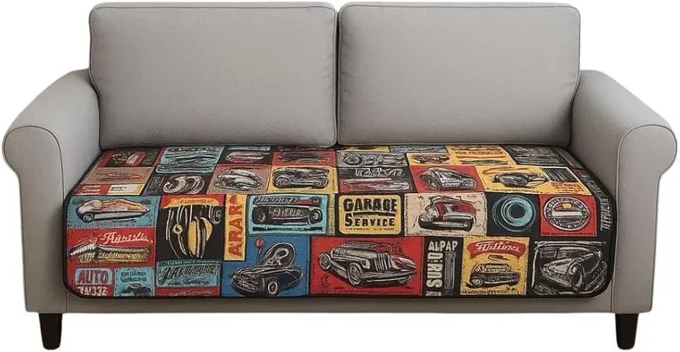 Capa Protetora para Assento Sofás de 2 e 3 Lugares - Com lona Impermeável (Vintage)