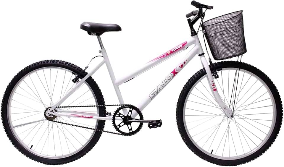 Bicicleta de Passeio Saidx Bike Feminina Sem Marchas, Aro 26 Mono, Freio V Brake