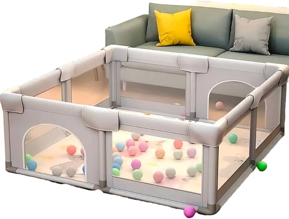 Cercadinho Para Bebês, Playground Infantil, Chiqueirinho. Desmontável, Super Resistente. Com Proteção para seu Bebê (Com Bolsa Para Transporte)