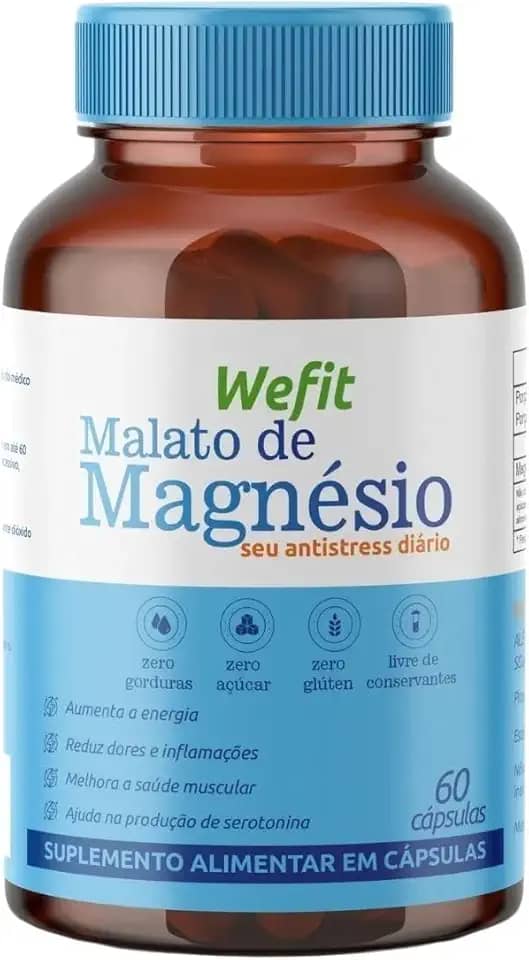 Malato de Magnesio Pote Com 60 Cápsulas WeFit