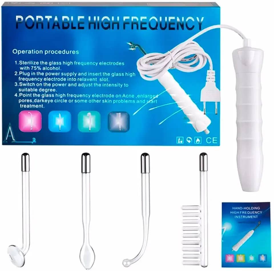 Alta Frequência Portátil Facial E Capilar Com 4 Eletrodos
