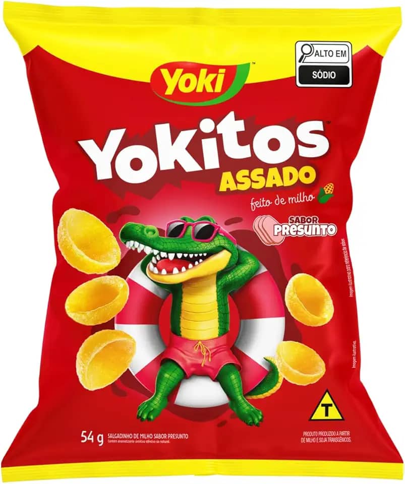 Yoki Salgadinho De Milho Conchinha Presunto Tos Pacote 54G