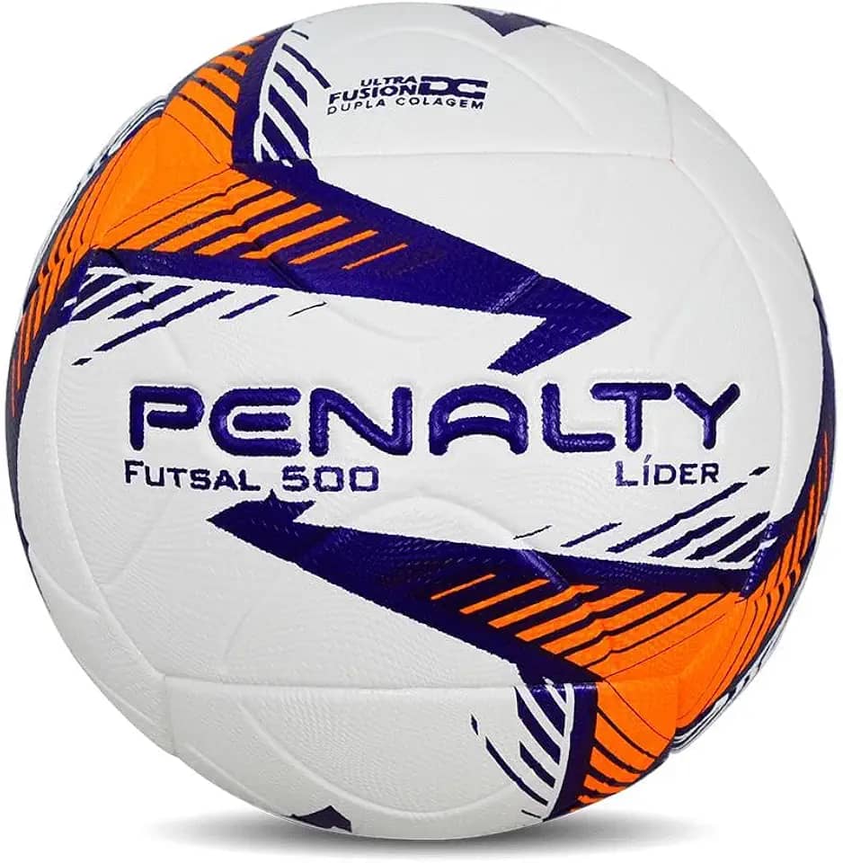 Bola Penalty Líder XXIV Futsal Branca e Laranja