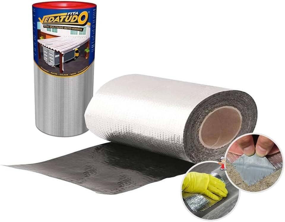 Manta Asfáltica Fita Auto Adesiva Aluminizada - 60cm X 10m