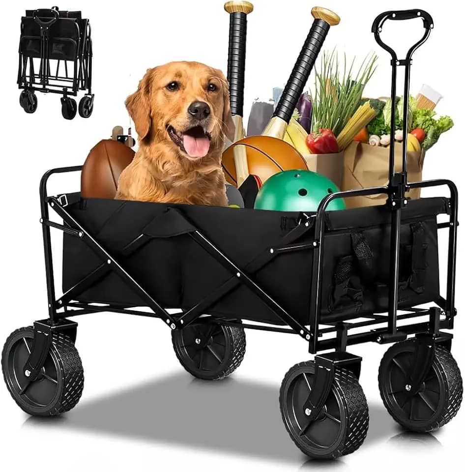 Carrinho de Carga com Grande Capacidade 80 kg, Vagão de Carga com Rodas, Portátil, Ajustável, desmontável. Cabe no porta Malas do carro. Supermercado e compras em geral.