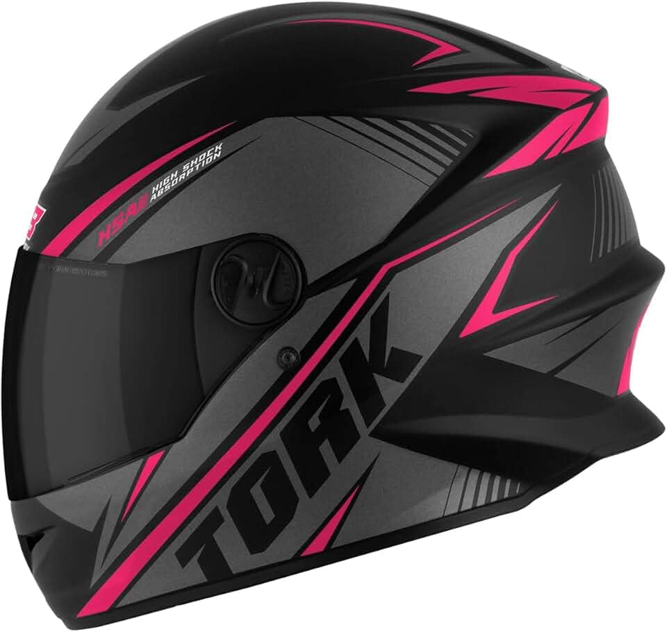 CAPACETE FECHADO PRO TORK R8 ROSA TAM. 60 VIS. FUMÊ