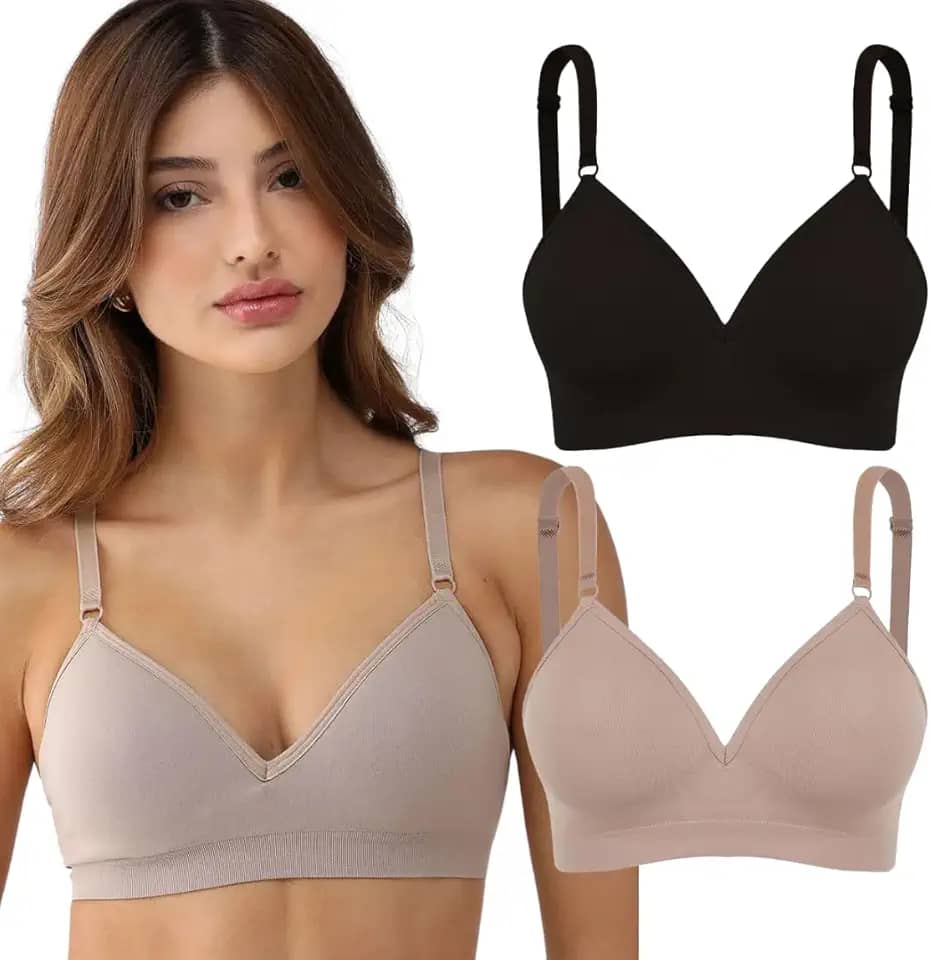 Kit 02 Sutiãs Trifil Daily Bojo e Sem Costura Com Alças Reguláveis