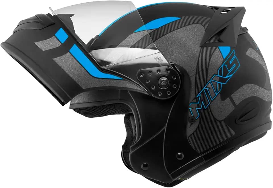 Capacete Moto Mixs Gladiator Delta Fosco Articulado Escamoteável Robocop Motociclista Motoqueiro