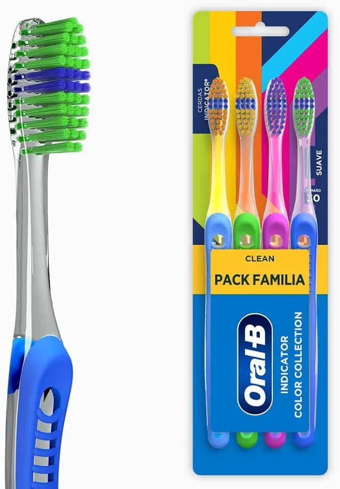 Escova Dental Oral-B Indicator Color Collection - 4 unidades